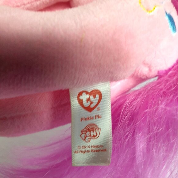 Ty My Little Pony PINKIE PIE 7.5" Plush Toy 2014 Pink MLP Embroidered Cutie - Picture 6 of 6
